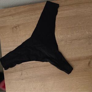 aerie black lacie thong